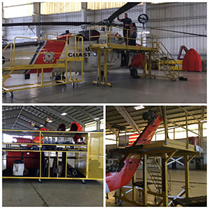 All Metal MS Delivers Custom "Safety First" MH-60 Jayhawk Maintenance Stands and Hangar Equipment to the USCG in Clearwater, FL