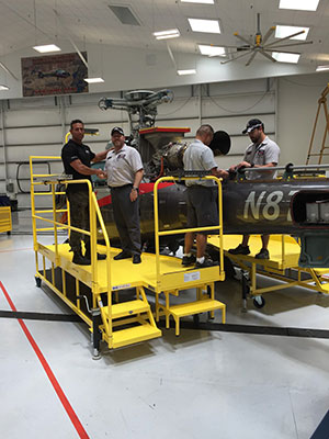 All Metal MS Delivers Custom EC130 Maintenance Stand to Maverick Helicopters