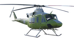 DART Aerospace extended height landing gear for Bell 412