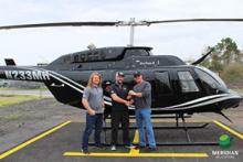 Meridian Helicopters LLC Delivers Completely Refurbished Bell 206L3 to Lasen Inc.